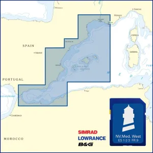 NV-Plotterkarten, Mittelmeer West & Balearen - ES1, ES2 & FR9 SD / micro SD Card