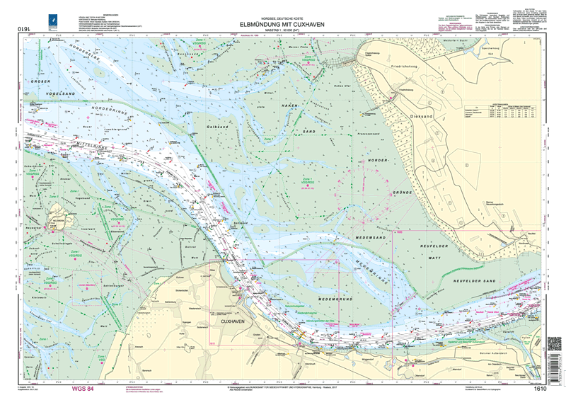 Seekarten BSH, Seekarte Nr 1610, Seekarten Nordsee